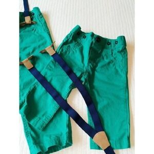 Cat & Jack 3-6 Month Green Suspender Pants 3-6m